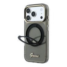 Guess Apple iPhone 18 Pro HC MagSafe IML Ring Stand 360 Script Metal Logo Black Guess Apple iPhone 18 Pro HC MagSafe IML Ring Stand 360 Script Metal Logo Black