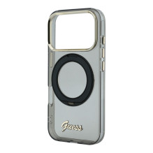 Guess Apple iPhone 18 Pro HC MagSafe IML Ring Stand 360 Script Metal Logo Black Guess Apple iPhone 18 Pro HC MagSafe IML Ring Stand 360 Script Metal Logo Black
