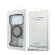 Guess Apple iPhone 18 Pro HC MagSafe IML Ring Stand 360 Script Metal Logo Black Guess Apple iPhone 18 Pro HC MagSafe IML Ring Stand 360 Script Metal Logo Black