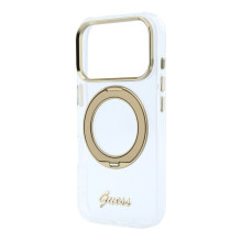 Guess Apple iPhone 18 Pro HC MagSafe IML Ring Stand 360 Script Metal Logo Transparent