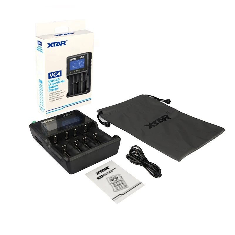 XTAR VC4 universāls lādētājs mājsaimniecības baterijām ar USB ieeju