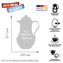 ROTPUNKT Thermos jug, 1.0 l, ivory (ecru) ROTPUNKT Thermos jug, 1.0 l, ivory (ecru)
