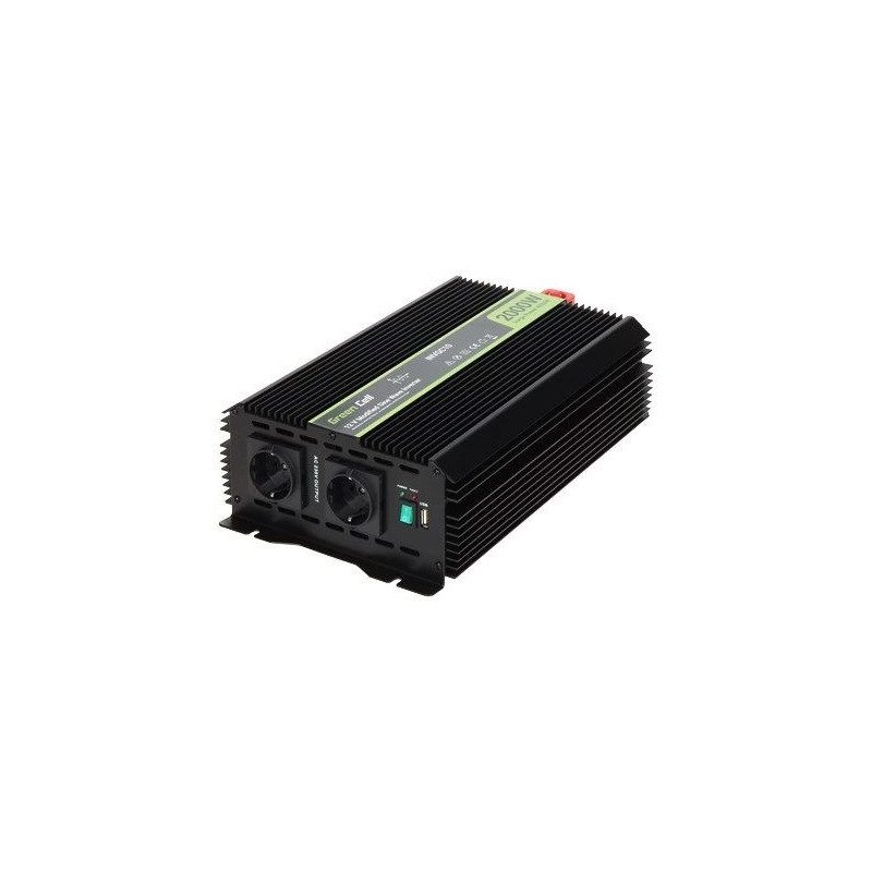 Green Cell INVGC10 12V uz 230V 2000W modificēts sinusoidāls invertors