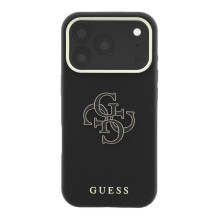 Guess Apple iPhone 18 Pro SW Grained PU & Big Resin Logo Black Guess Apple iPhone 18 Pro SW Grained PU & Big Resin Logo Black