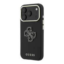 Guess Apple iPhone 18 Pro SW Grained PU & Big Resin Logo Black Guess Apple iPhone 18 Pro SW Grained PU & Big Resin Logo Black