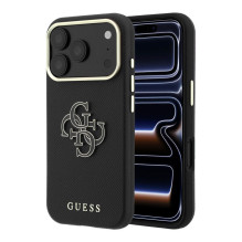 Guess Apple iPhone 18 Pro SW Grained PU & Big Resin Logo Black Guess Apple iPhone 18 Pro SW Grained PU & Big Resin Logo Black