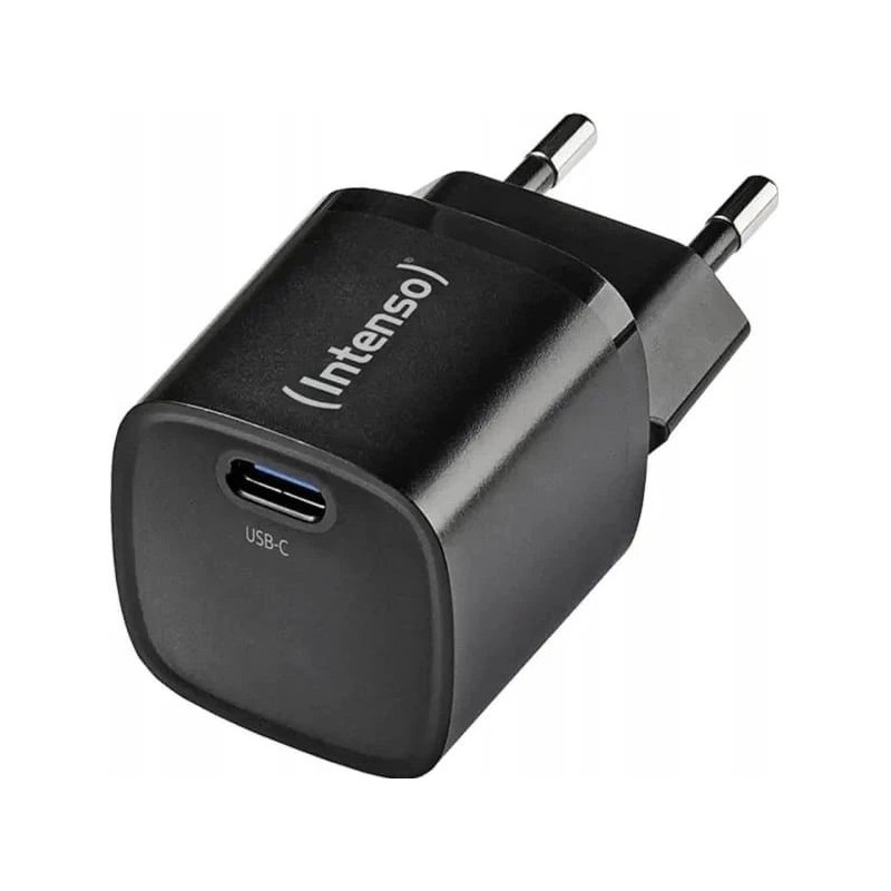 Iekštelpu lādētājs Intenso W30C² GaN Universāls Ātrais Lādētājs 20V 1xUSB-C Melns