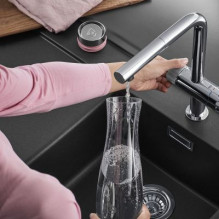 Grohe AQA Pure Loft L-shaped faucet with BWT filter