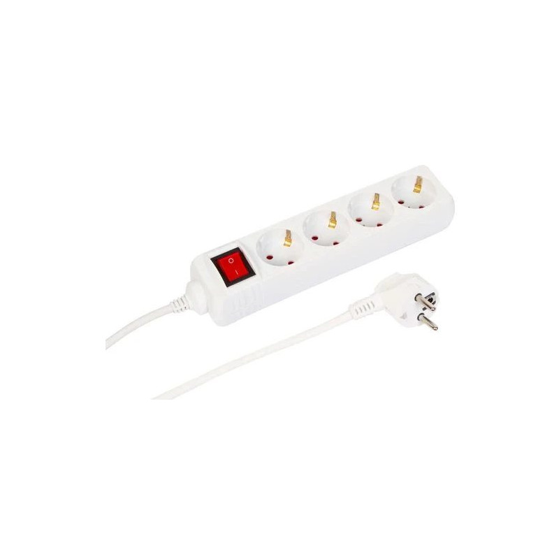 Microconnect MC-GRU00415WS pagarinātājs 1.5 m 4 kontaktligzdas Balts