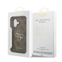 Case Guess PU 4G Metal Logo Apple iPhone 17 brown