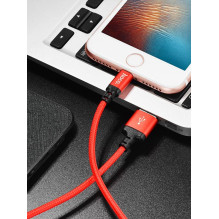 USB cable Hoco X14 Lightning, red-black 1.0m USB cable Hoco X14 Lightning, red-black 1.0m
