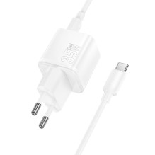 Įkroviklis Hoco N66 35W GaN USB-C / USB-A + USB-C to USB-C cable 1.0m baltas Įkroviklis Hoco N66 35W GaN USB-C / USB-A + USB-C to USB-C cable 1.0m baltas
