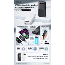 External battery Power Bank Remax RPP-72 22.5W 20000mAh black