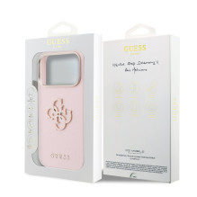 Dėklas Guess PU Grained 4G Resin Metal Logo Apple iPhone 17 Pro Max rožinis Dėklas Guess PU Grained 4G Resin Metal Logo Apple iPhone 17 Pro Max rožinis