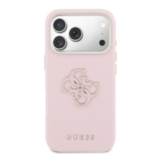 Dėklas Guess PU Grained 4G Resin Metal Logo Apple iPhone 17 Pro Max rožinis Dėklas Guess PU Grained 4G Resin Metal Logo Apple iPhone 17 Pro Max rožinis