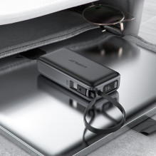 External battery Power Bank Acefast M7-10000 PD30W With Cable 10000mAh black External battery Power Bank Acefast M7-10000 PD30W With Cable 10000mAh black