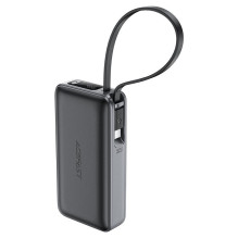 External battery Power Bank Acefast M7-10000 PD30W With Cable 10000mAh black External battery Power Bank Acefast M7-10000 PD30W With Cable 10000mAh black