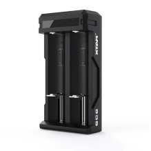 Battery charger XTAR SC2 Li-ion 18650 USB-C 2 slots, USB-C power supply, LED indicators, black