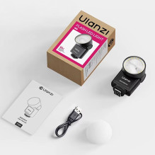 Fotoaparato blykstė - Ulanzi F16R / L302 2-in-1 blykstė ir LED šviesa GN16 2 500-6 500 K 1 200 mAh USB-C