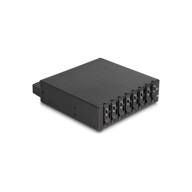 5.25" removable drive bay for 8 x M.2 NVMe SSDs with Slim SAS SFF-8654 connector