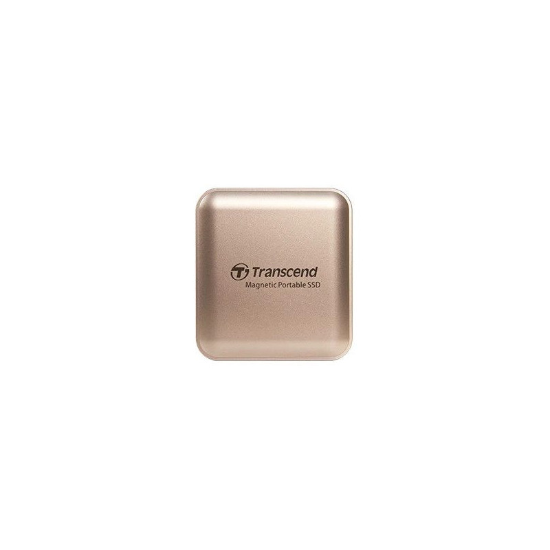 Transcend ESD420 1TB Portable SSD in Gold with USB Type-C and MagSafe Magnetic Mount