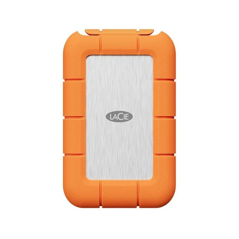 LaCie Rugged SSD4 STND4000400 4 TB External SSD USB4 Gen 3x2 Thunderbolt USB Type-C, Orange / Stainless Steel