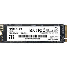SSD disks Patriot P320 2TB M.2 2280 PCIe 3.0 x4 NVMe