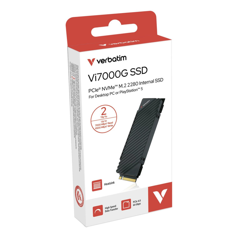 Verbatim Vi7000G PCIe NVMe M.2 SSD 2TB - spēļu risinājums