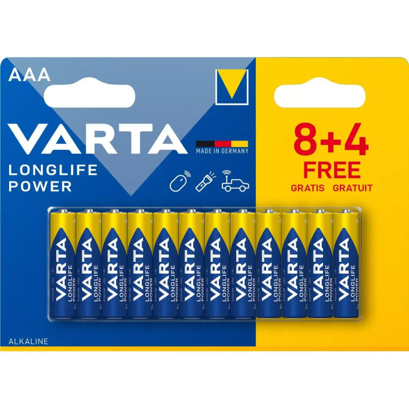 Vienreizējās lietošanas baterija Varta 04903 AAA sārma