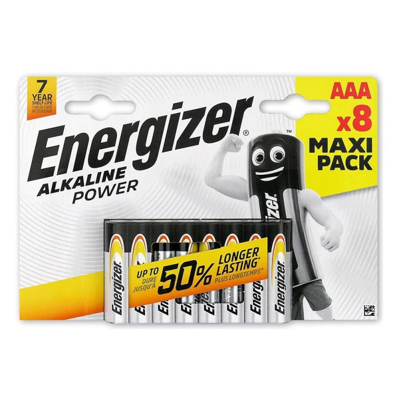 Sārma baterijas AAA Energizer E92 — 8 gab. blisterī