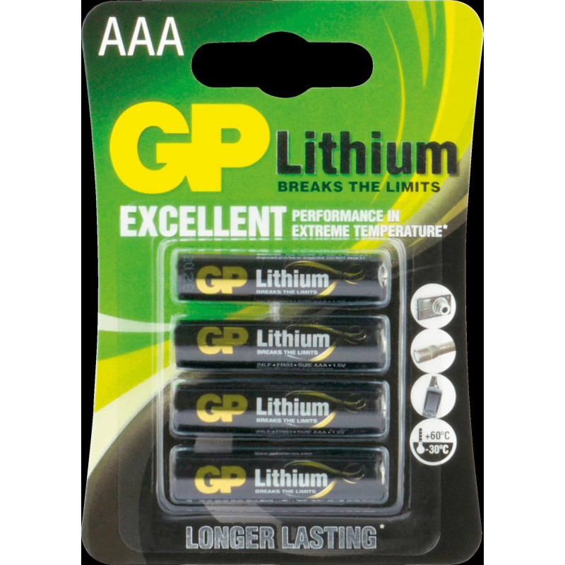 GP Batteries ličio 103173 AAA vienkartinės baterijos, 4 vnt.