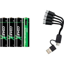 Coast Produktai 1x4 Coast Zithion-X Micro AAA Baterija su USB-C įkrovikliu - Baterija (100047535)