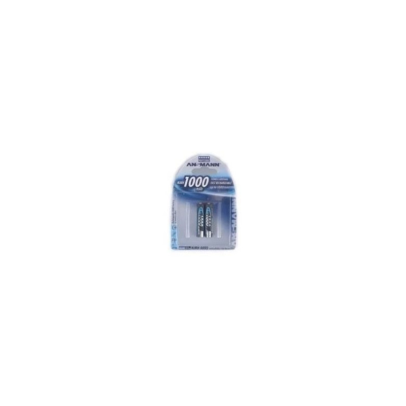 Ansmann AAA HR03 baterijos 2 vnt. 1000mAh lizdinėje pakuotėje