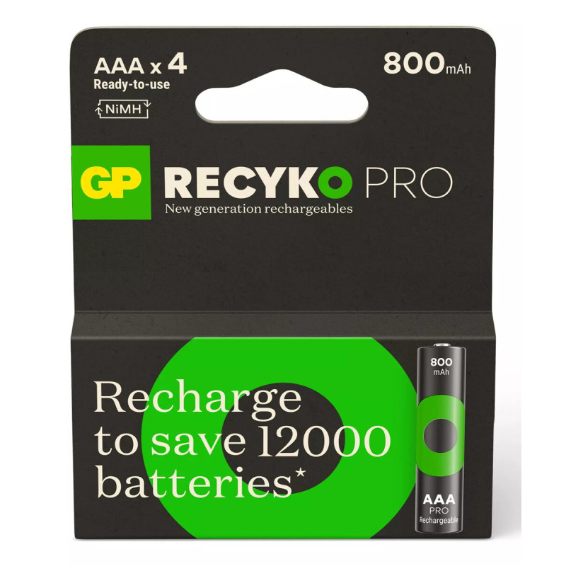 GP Batteries ReCyko Pro GPRCP80AAA174C4 AAA NiMH įkraunama baterija 14g