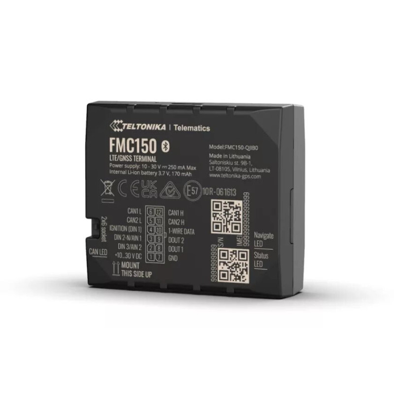 GPS izsekotājs Teltonika FMC150 Auto Melns 0.128GB Akumulators 6h