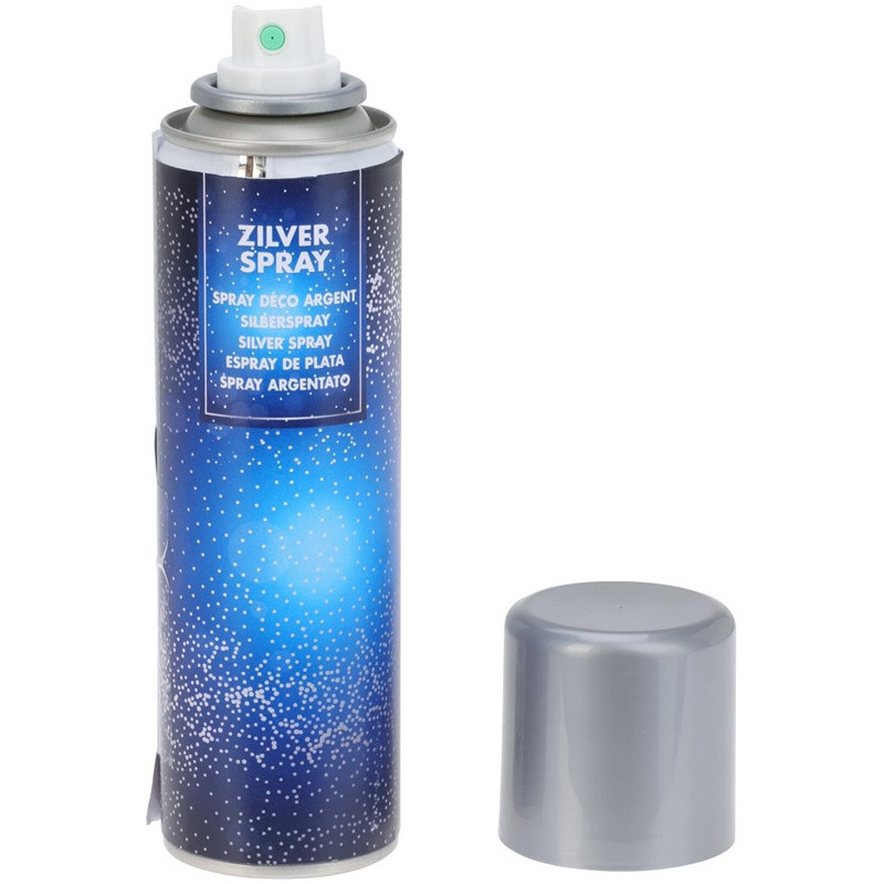 Window decoration aerosol, 18 cm, 0.150 l, silver col.