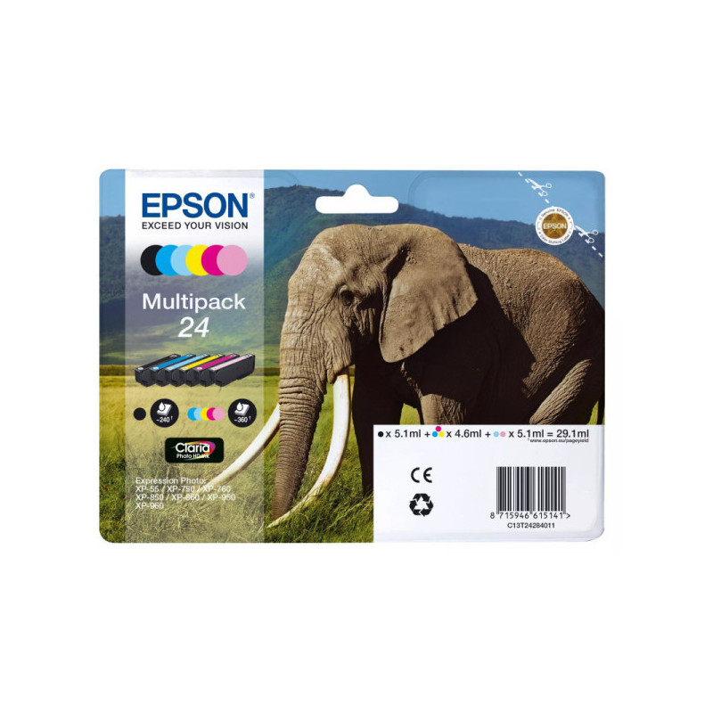 OEM rašalo rinkinys Epson 24, BK,C,M,Y,PC,PM