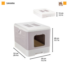FERPLAST Sahara Lilac - kačių kraiko dėžutė - 52 x 39 x 40cm