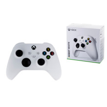 „Microsoft Xbox“ belaidis valdiklis, baltas žaidimų pultas, skirtas „Xbox Series S“, „Xbox Series X“, „Xbox One“, „Xbox 