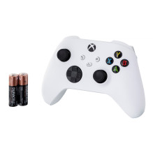 „Microsoft Xbox“ belaidis valdiklis, baltas žaidimų pultas, skirtas „Xbox Series S“, „Xbox Series X“, „Xbox One“, „Xbox 