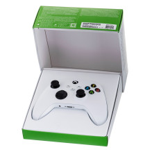 „Microsoft Xbox“ belaidis valdiklis, baltas žaidimų pultas, skirtas „Xbox Series S“, „Xbox Series X“, „Xbox One“, „Xbox 