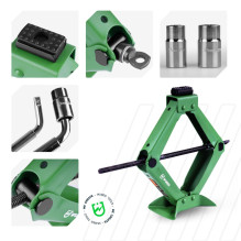 2 t trapezoidal car jack 120-415 mm W22023 WUBER