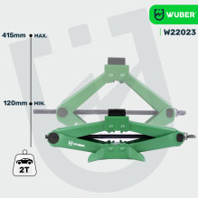 2 t trapezoidal car jack 120-415 mm W22023 WUBER 2 t trapezoidal car jack 120-415 mm W22023 WUBER