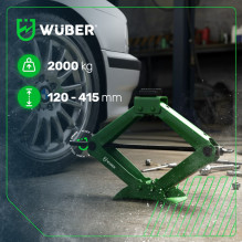 2 t trapezoidal car jack 120-415 mm W22023 WUBER