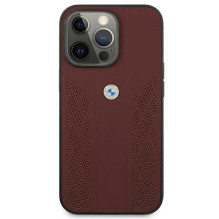 BMW BMW Leather Curve Perforate Case for iPhone 13 Pro / iPhone 13 - Red BMW BMW Leather Curve Perforate Case for iPhone 13 Pro / iPhone 13 - Red