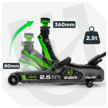 Low-profile car jack 80-360 mm 2.5 t W22001 WUBER Low-profile car jack 80-360 mm 2.5 t W22001 WUBER