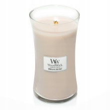 Kvapioji Žvakė - WoodWick Vanilla &amp; Sea Salt Balta 170 × 110 × 110 mm