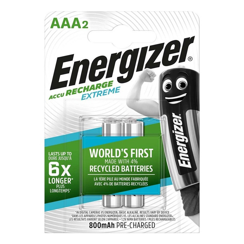 Įkraunami elementai ENERGIZER AAA, 800 mAh, 2 vnt.