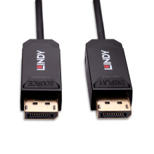 DisplayPort Kabelis - LINDY Šviesolaidinis Hibridinis DisplayPort 2.0 UHBR10 Kabelis, M / M, 15 m, Juodas DisplayPort Kabelis - LINDY Šviesolaidinis Hibridinis DisplayPort 2.0 UHBR10 Kabelis, M / M, 15 m, Juodas