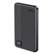 Išorinė baterija - KSIX MagSlim 5 000 mAh USB-C PD 20 W Juoda